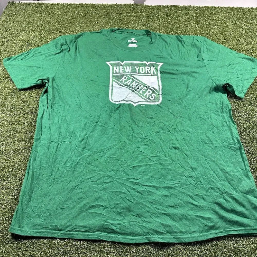 Fanatics NHL New York Rangers Logo Size 3XL Green NWOT Shirt